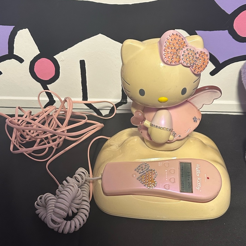 Rare 2003 Hello Kitty landline phone with X Link Bluetooth Connector